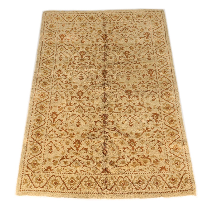Vintage Hand-Knotted Moroccan Wool Rug
