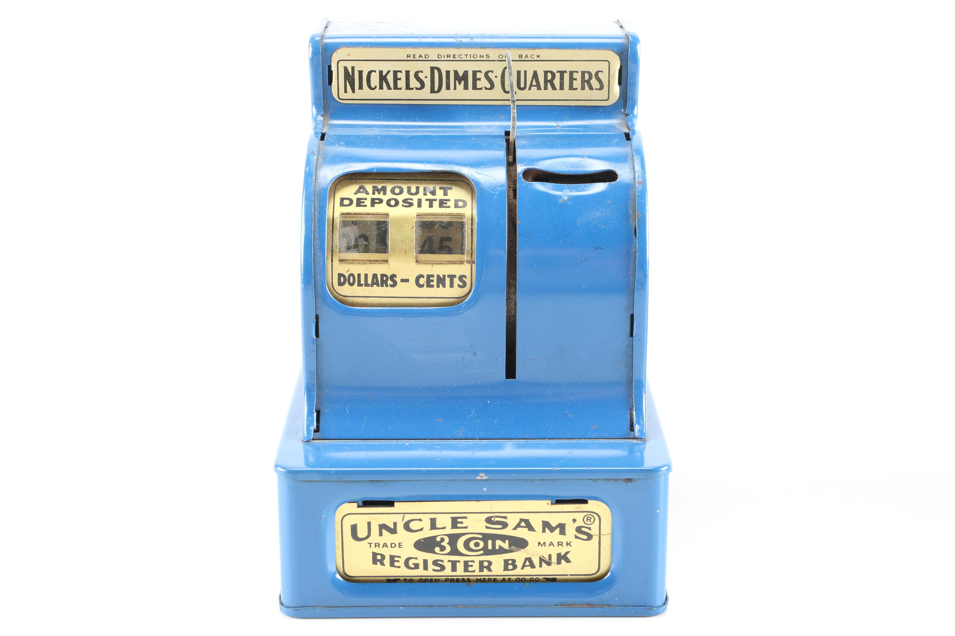 Uncle Sam's 3 Coin Register Toy Banks