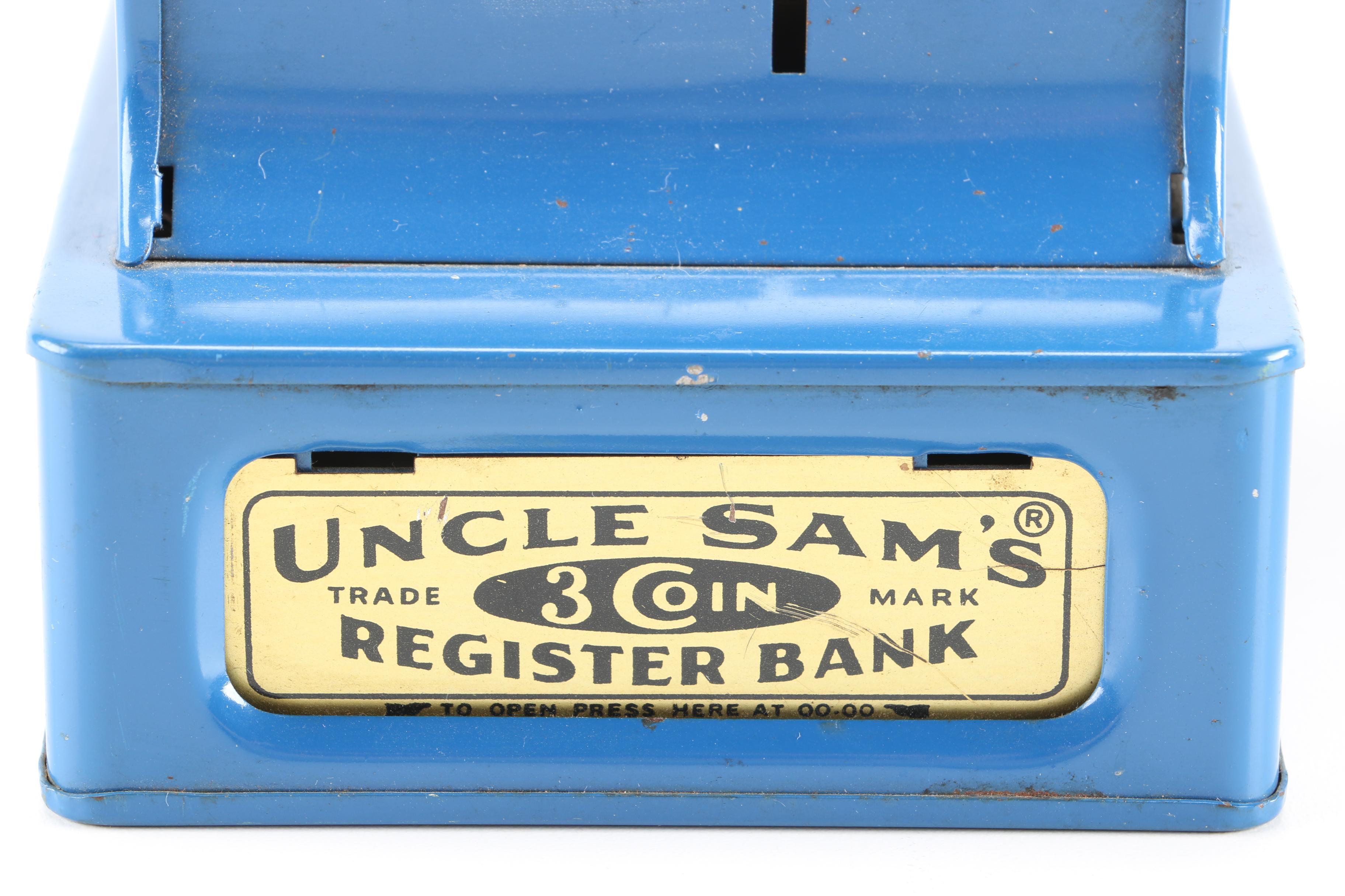 Uncle Sam's 3 Coin Register Toy Banks