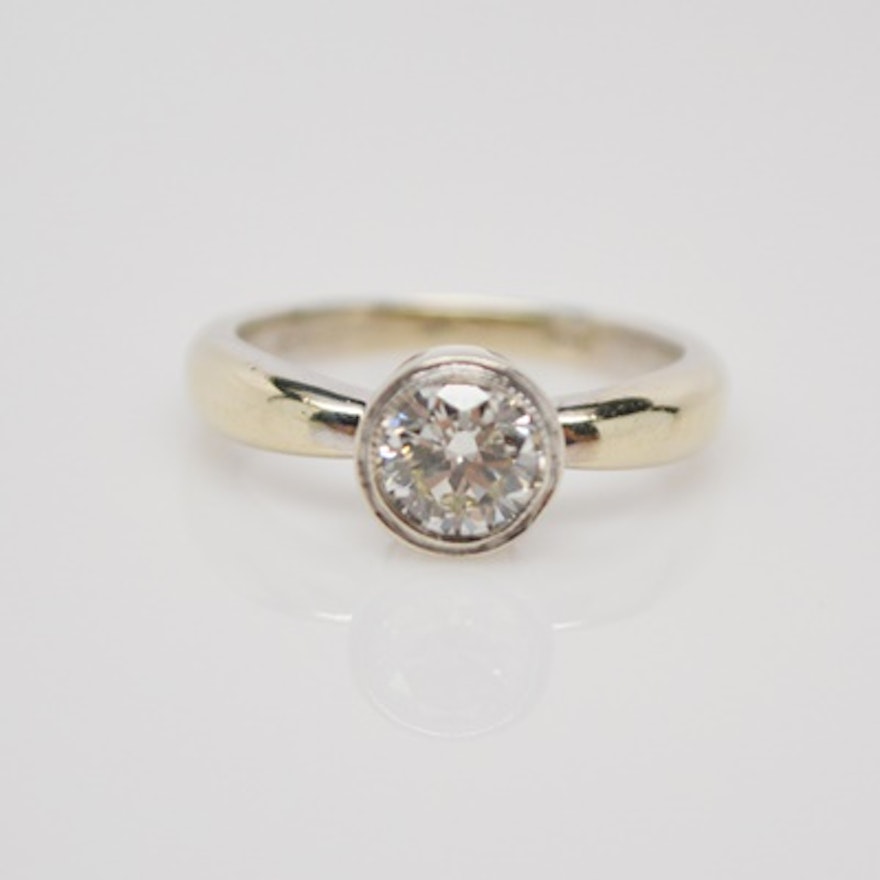 Raul Haas 14K White Gold Diamond Solitaire Ring