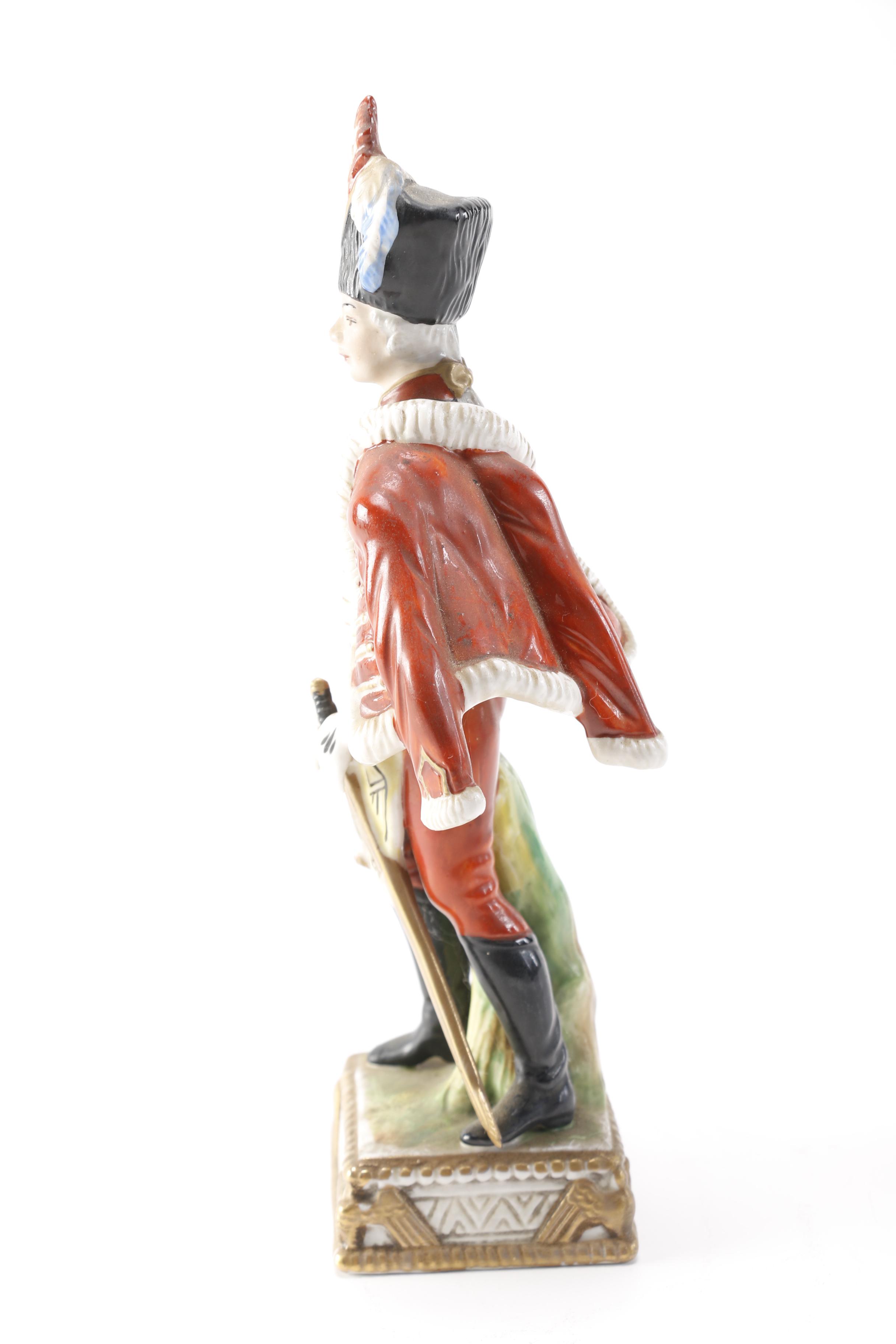 Capodimonte Husar Porcelain Figure