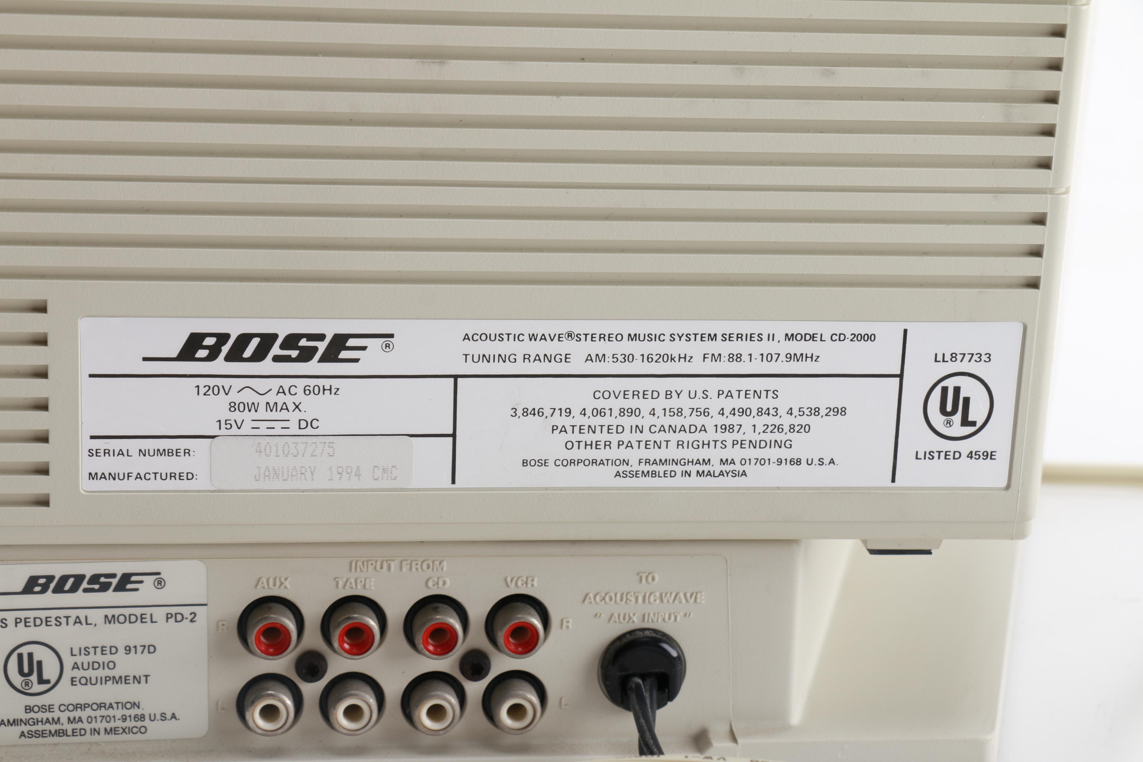 Bose CD-2000 Acoustic Wave Stereo System