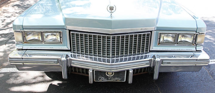 Blue 1975 Cadillac Coupe DeVille