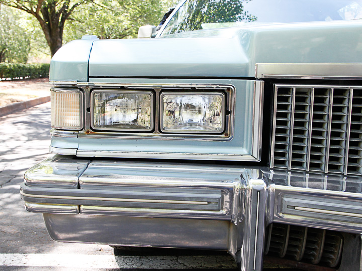 Blue 1975 Cadillac Coupe DeVille