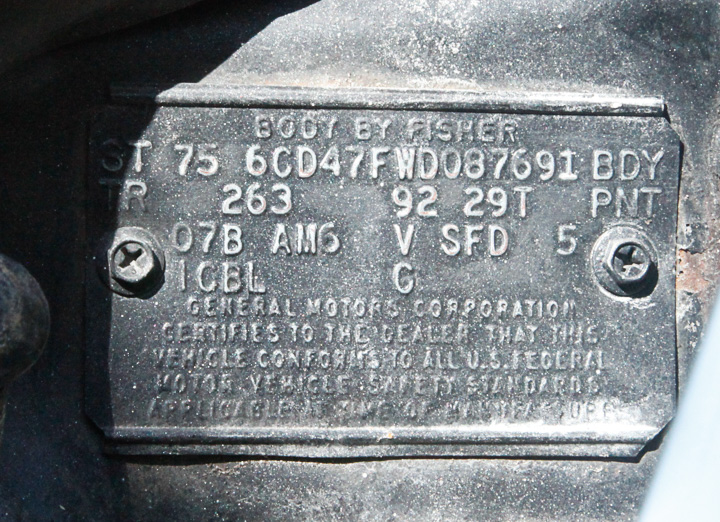 Blue 1975 Cadillac Coupe DeVille