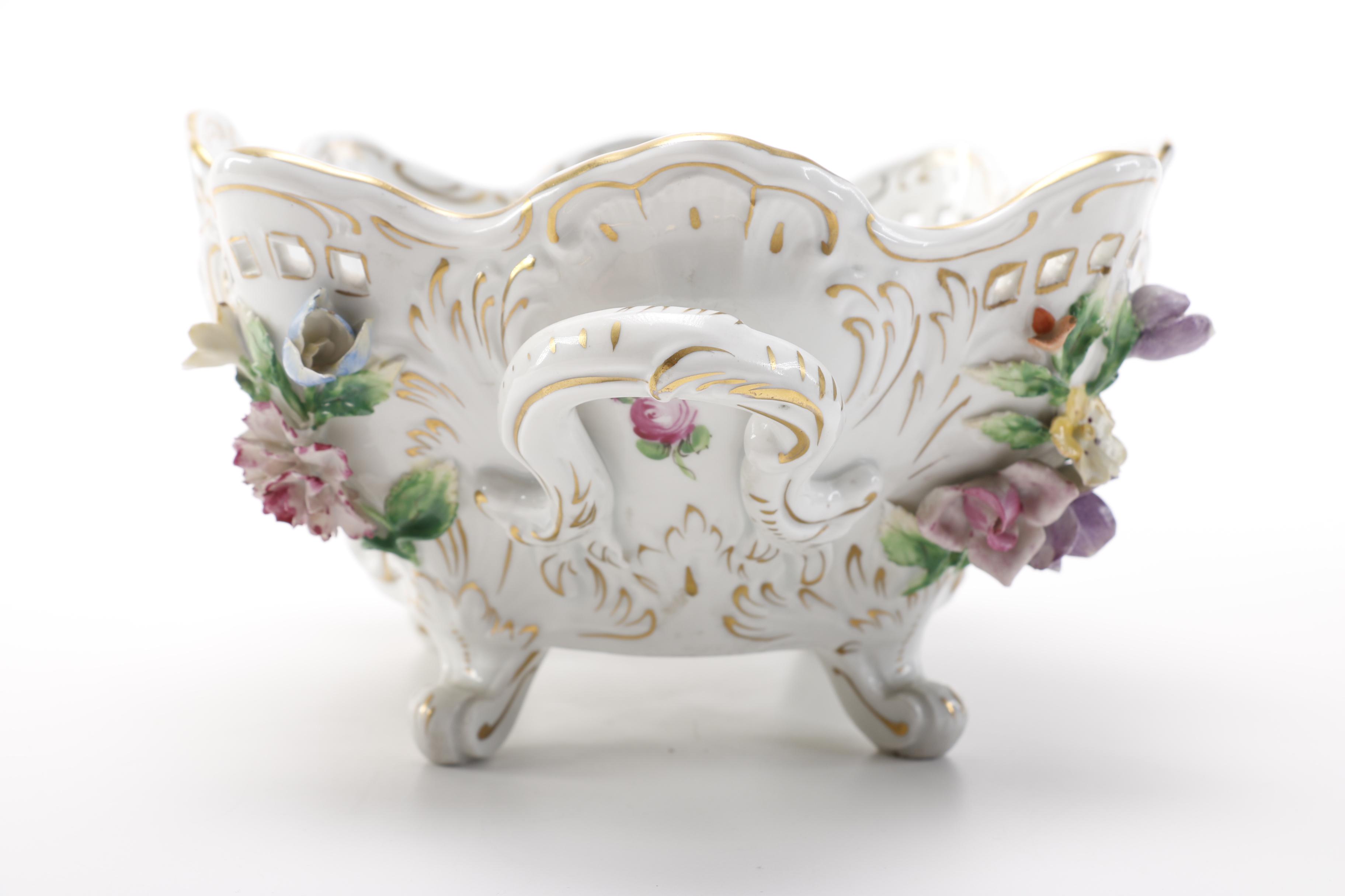 Dresden Porcelain Basket