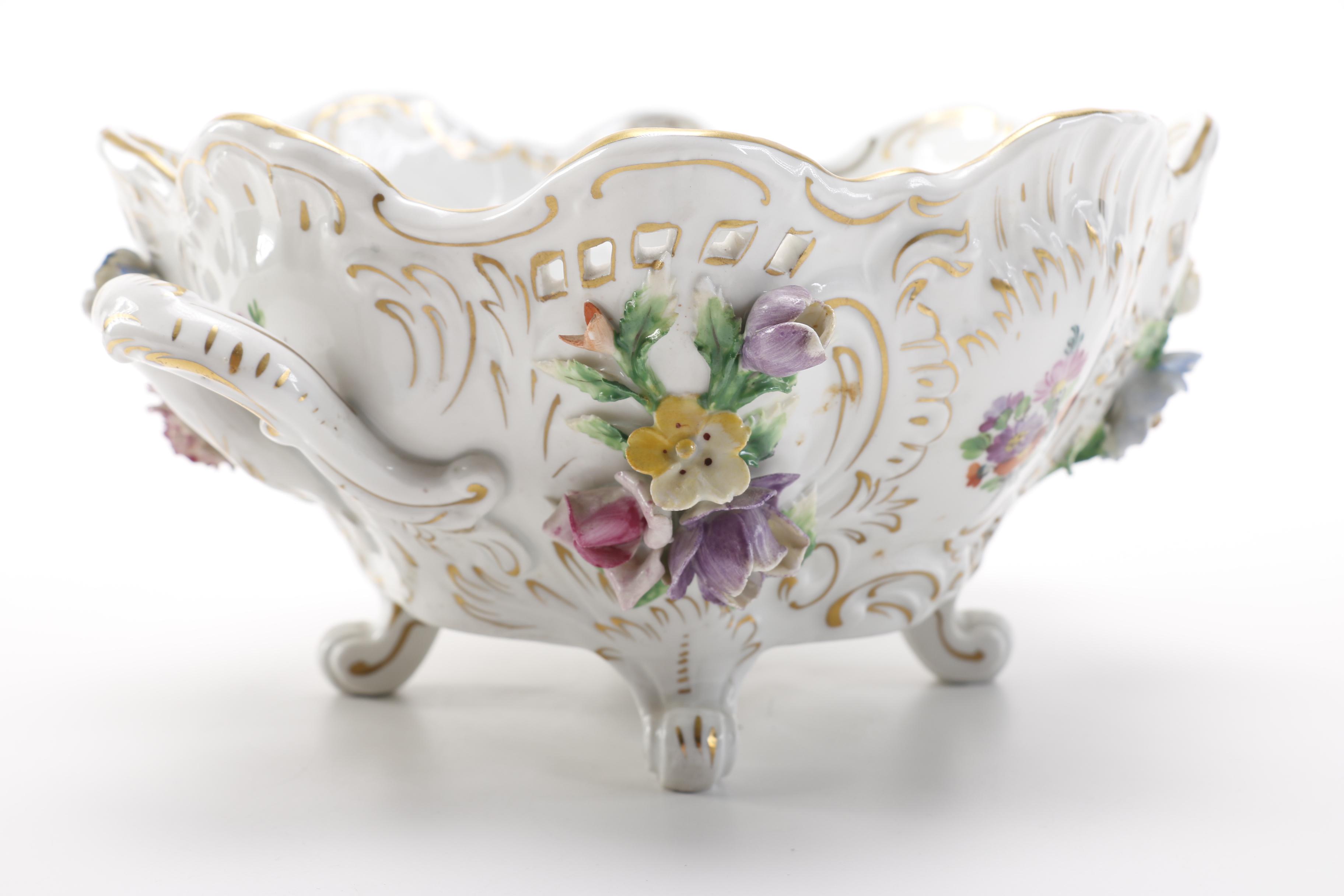 Dresden Porcelain Basket