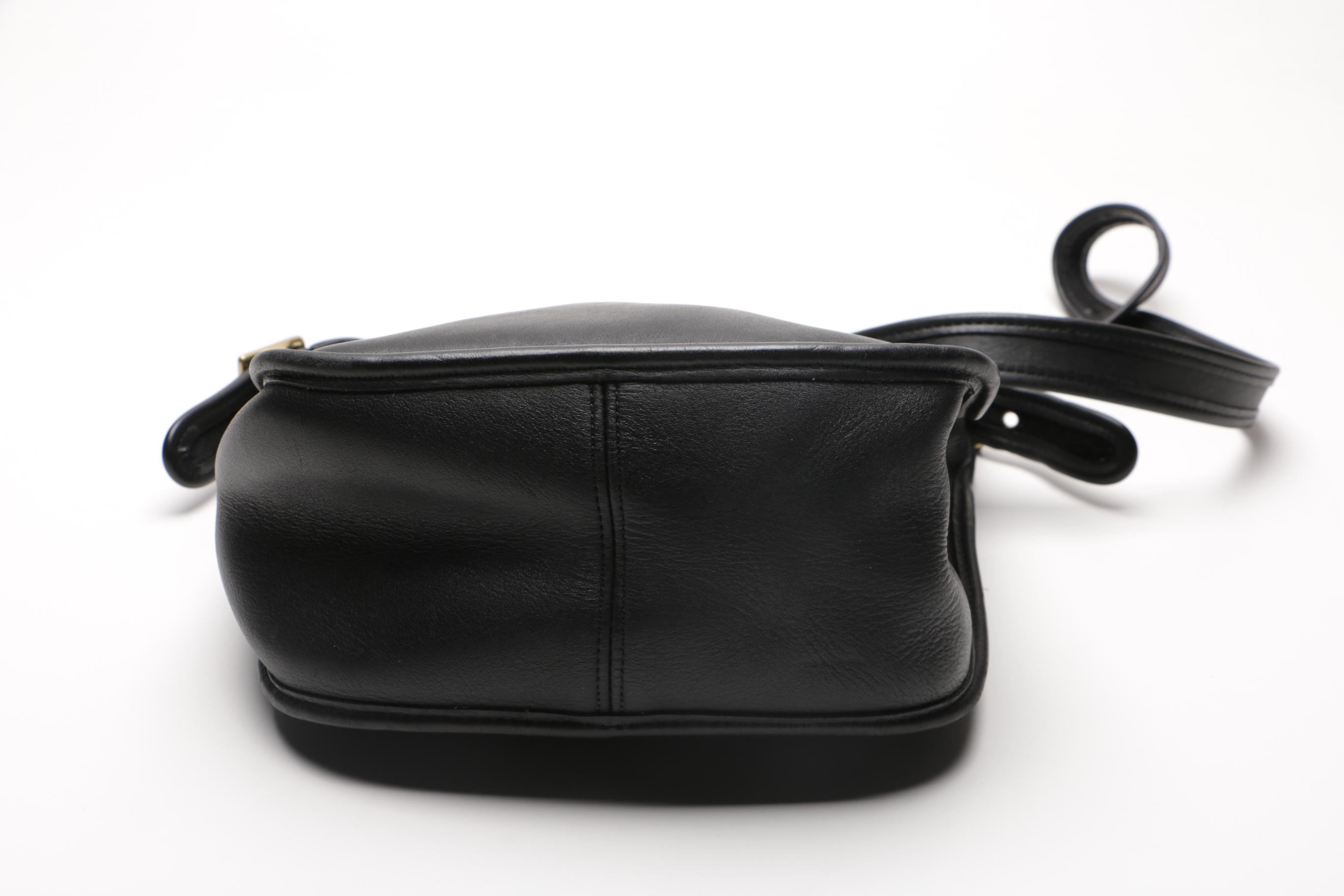 1980s Coach Janice Legacy Black Leather Bag