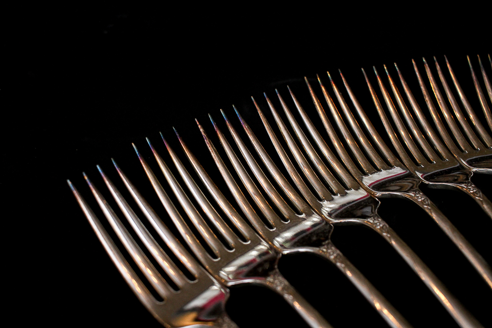 Community "White Orchid" Silver Plated Flatware Set Community