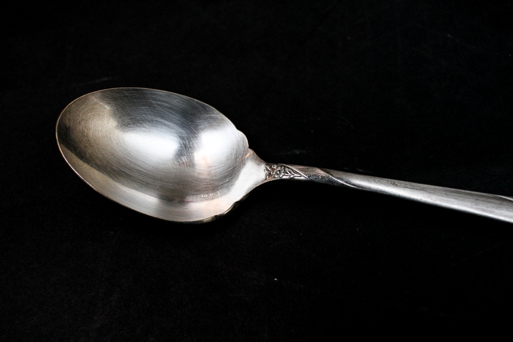 Community "White Orchid" Silver Plated Flatware Set Community