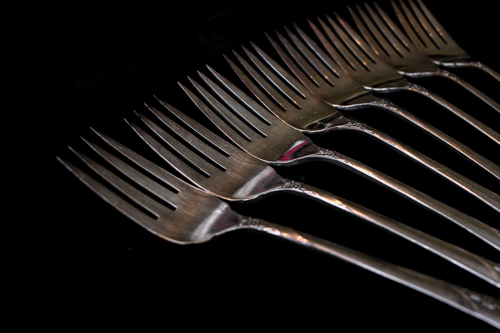 Community "White Orchid" Silver Plated Flatware Set Community