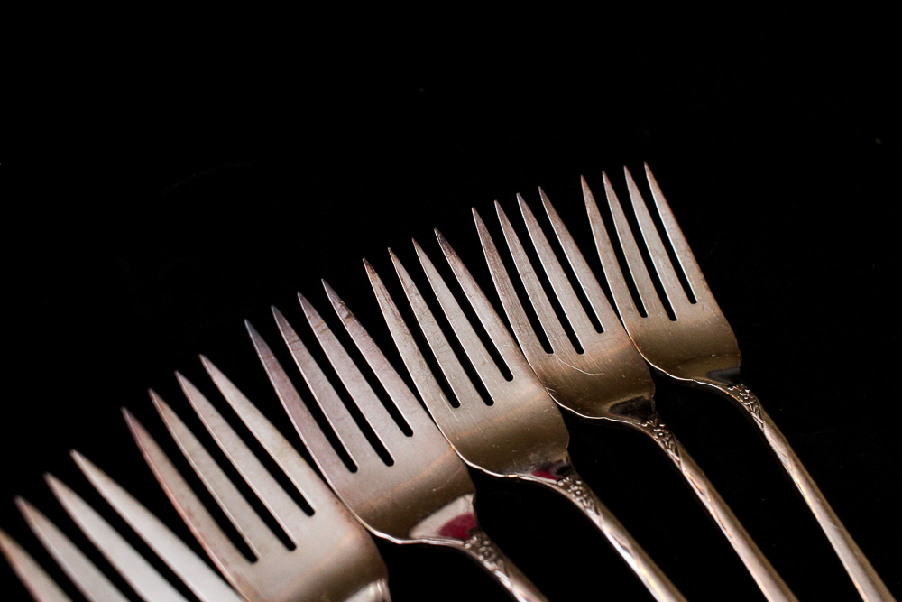 Community "White Orchid" Silver Plated Flatware Set Community