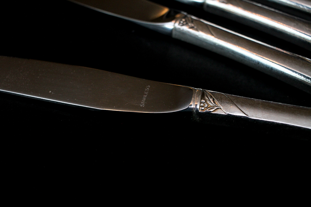 Community "White Orchid" Silver Plated Flatware Set Community