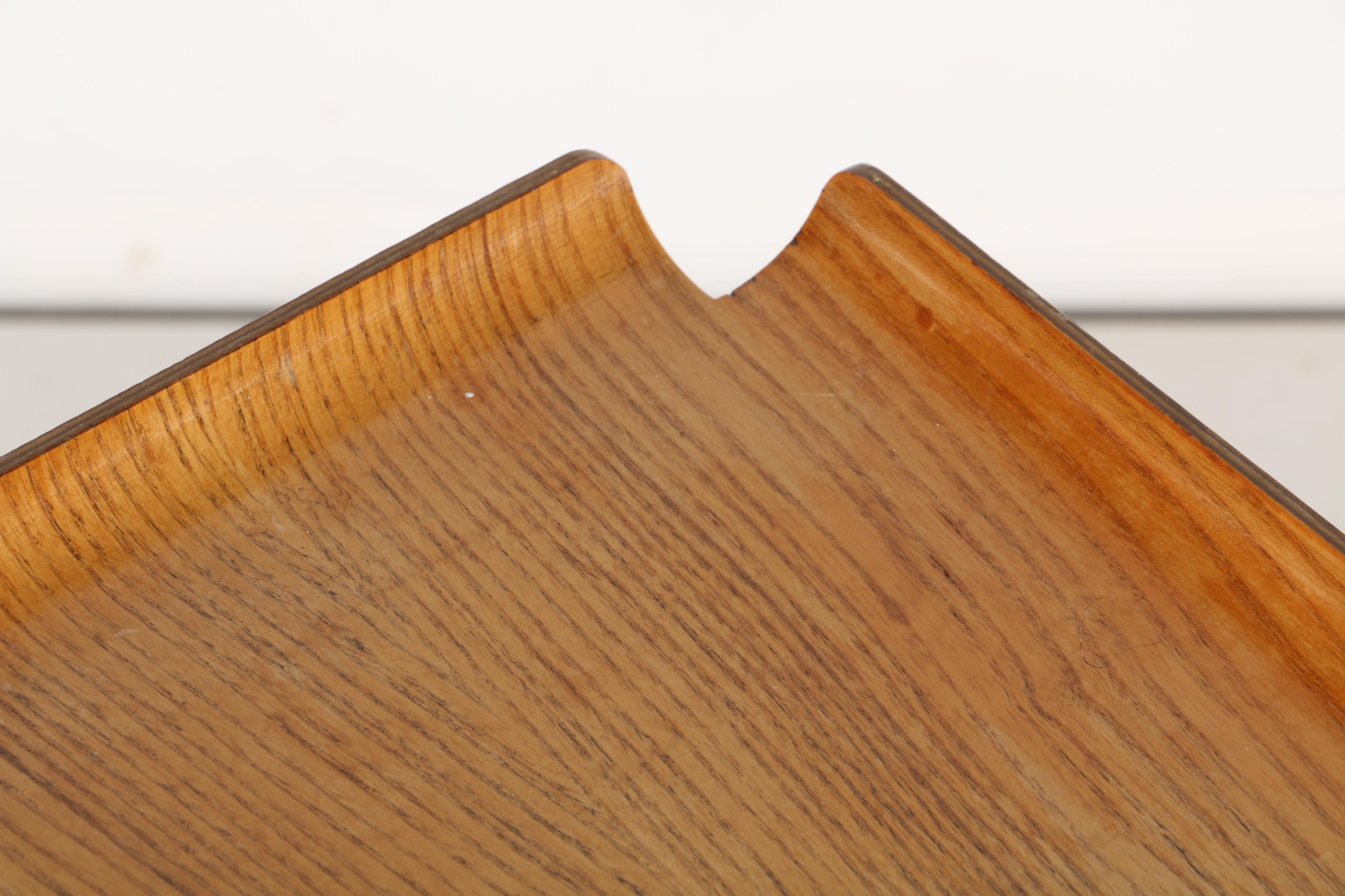 Mid Century Modern "4950" Bentwood Tray Tables by George Nelson for Herman Miller With Invoice