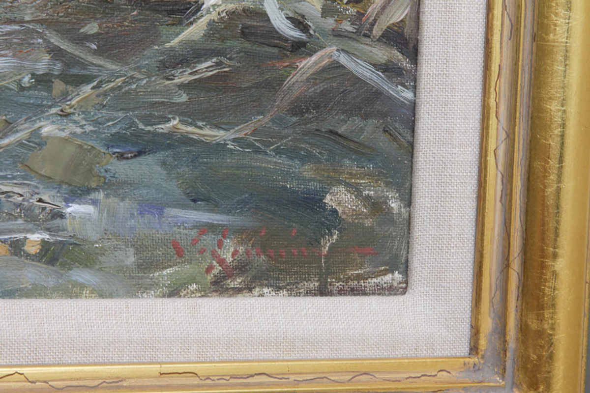 John O. Encinias Original Oil Painting "Rio Chiquito"