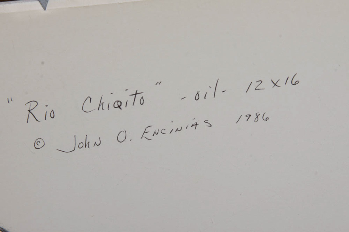 John O. Encinias Original Oil Painting "Rio Chiquito"