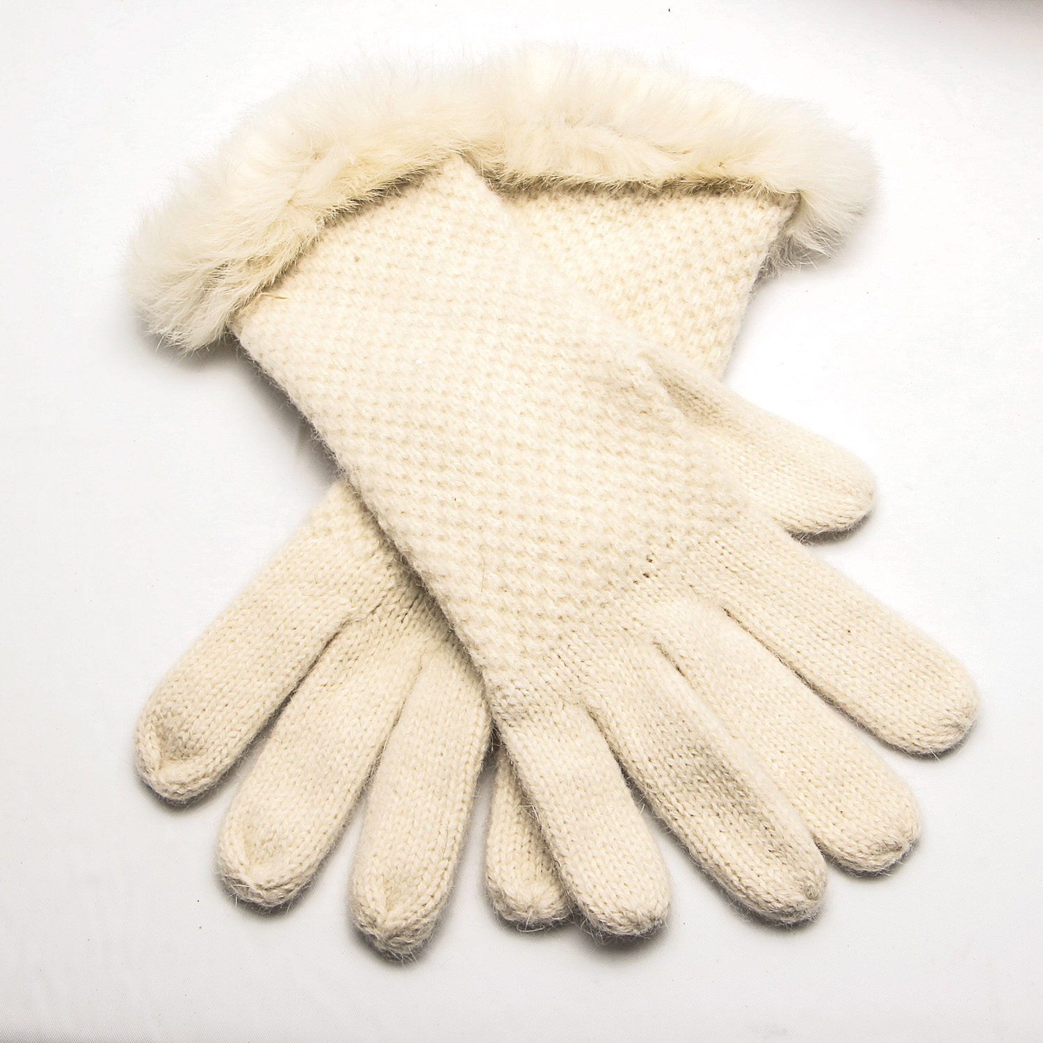 Pair of Scarves and a Pair of Angora Rabbit Hair Gloves