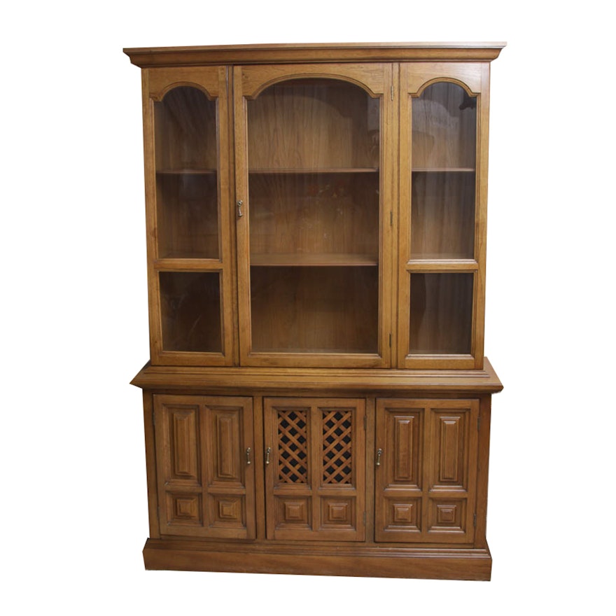 Vintage Wood China Cabinet