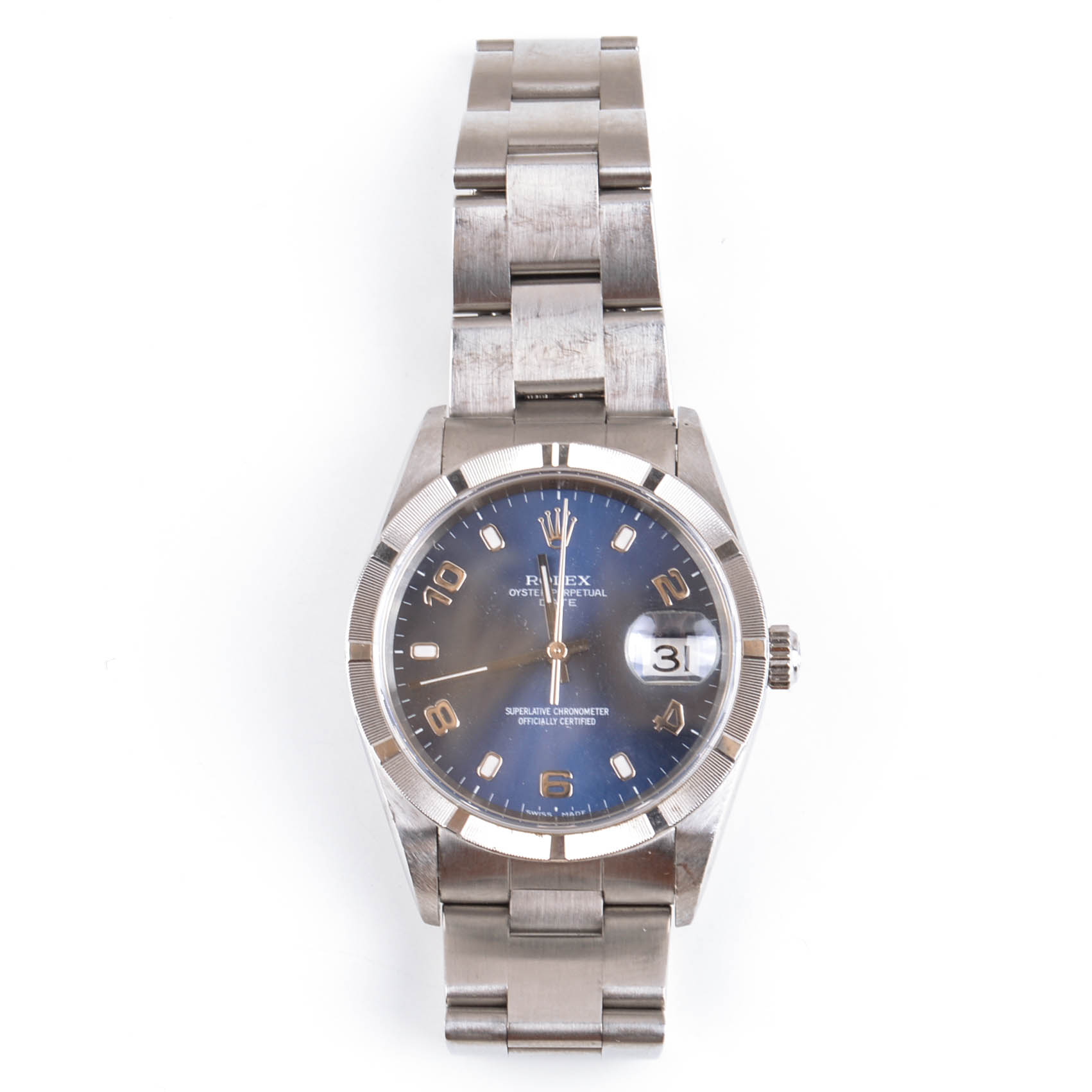 Men's Rolex Oyster Perpetual Date Stainless Steel Watch