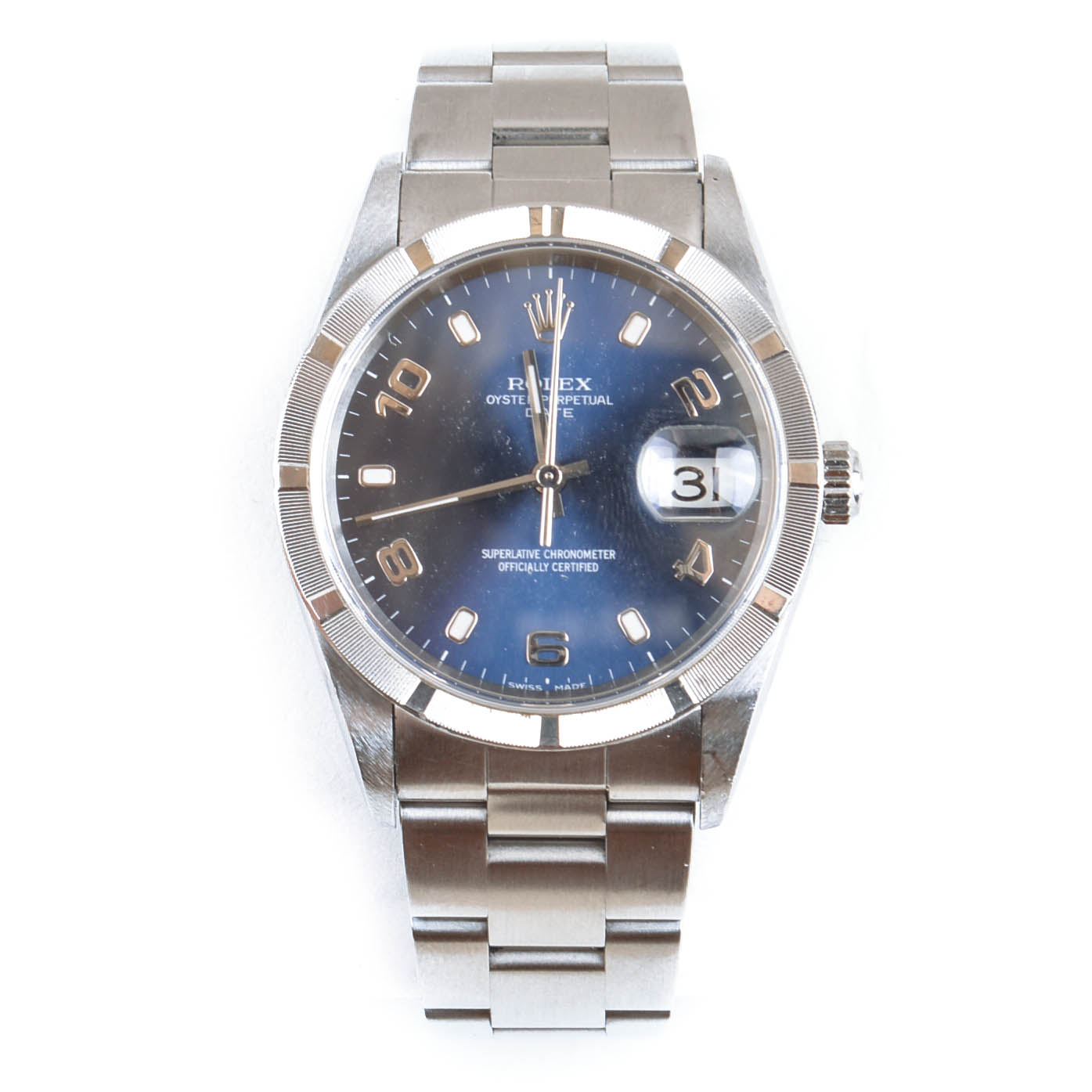 Men's Rolex Oyster Perpetual Date Stainless Steel Watch