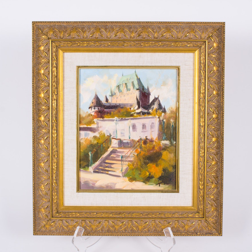 Original Château Frontenac Oil Painting