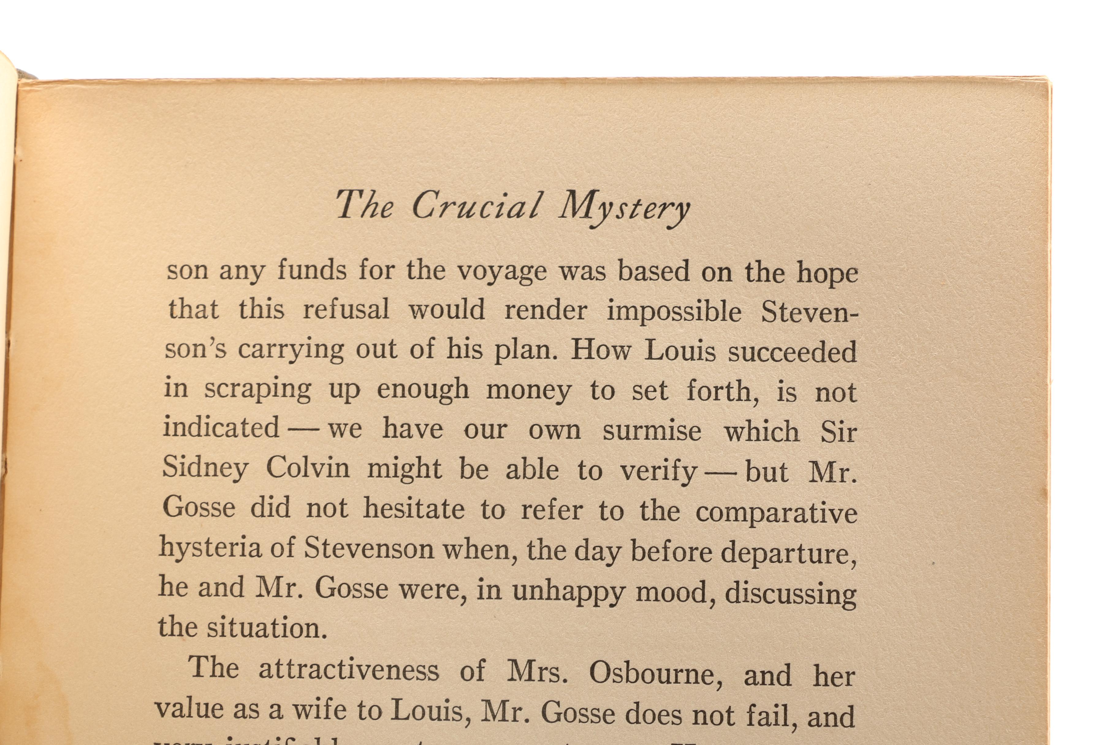 1925 "The True Stevenson: A Study in Clarification" by George S. Hellman