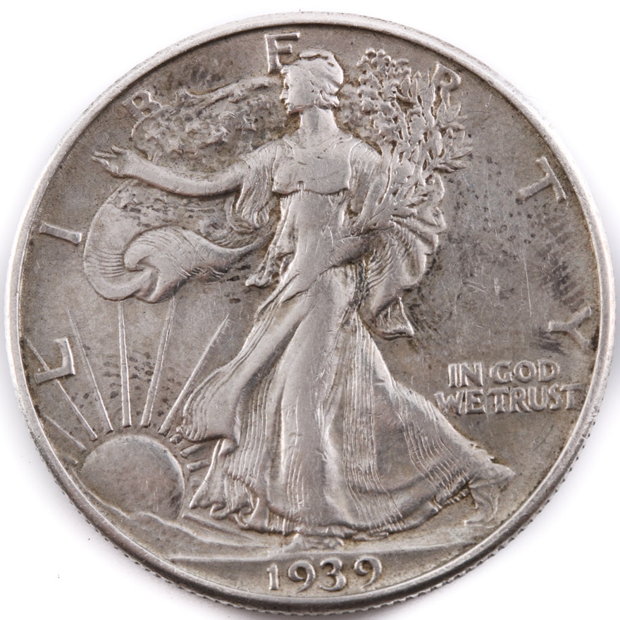 1939 D Walking Liberty Silver Half Dollar