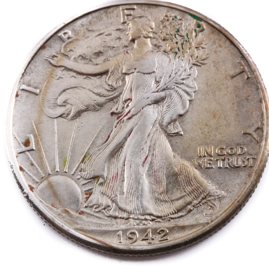 1942 Walking Liberty Silver Half Dollar