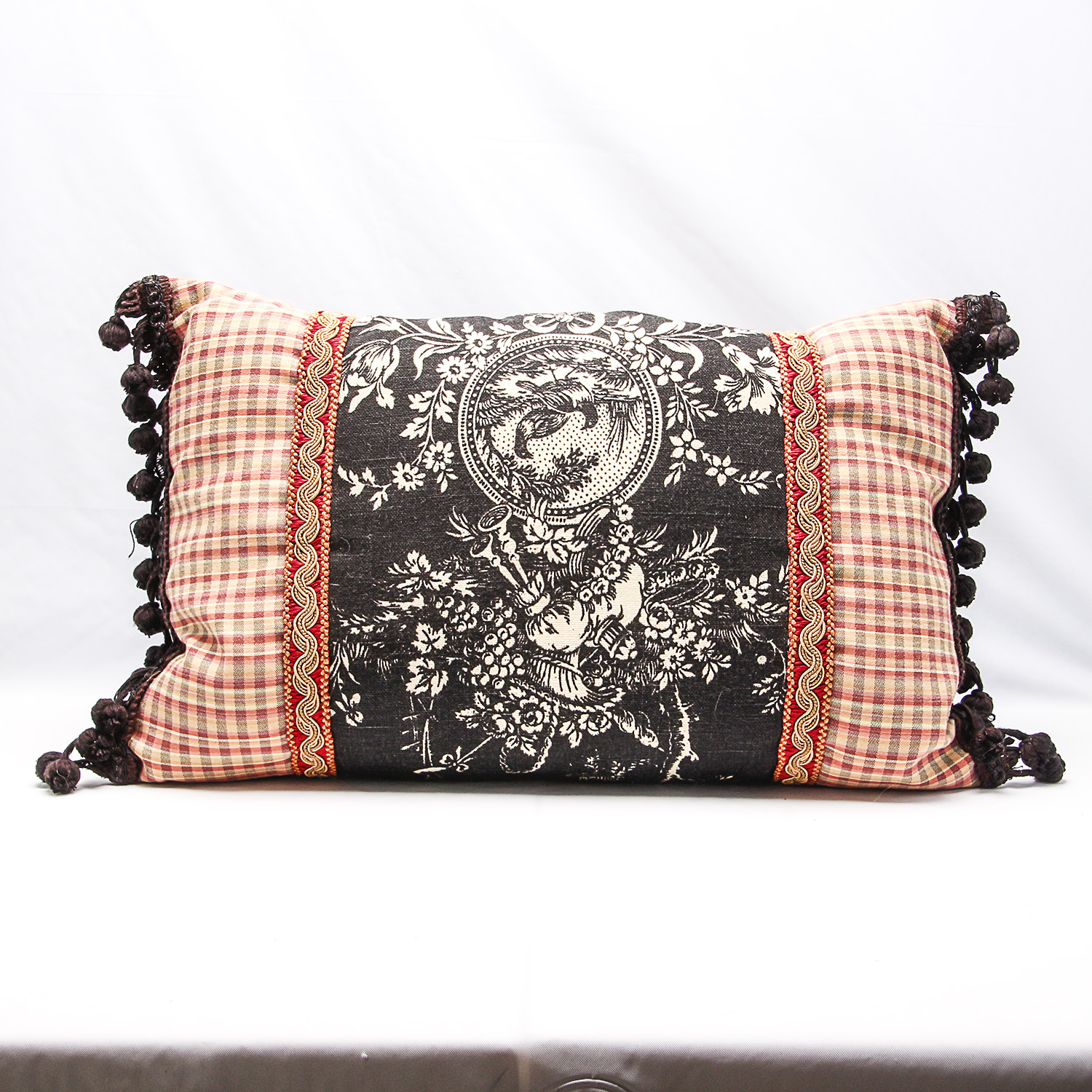 Collection of Decorative Pillows and Office Decor