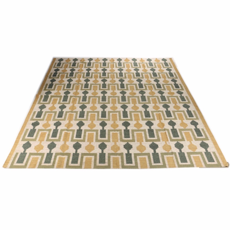 Handwoven Geometric Kilim Area Rug