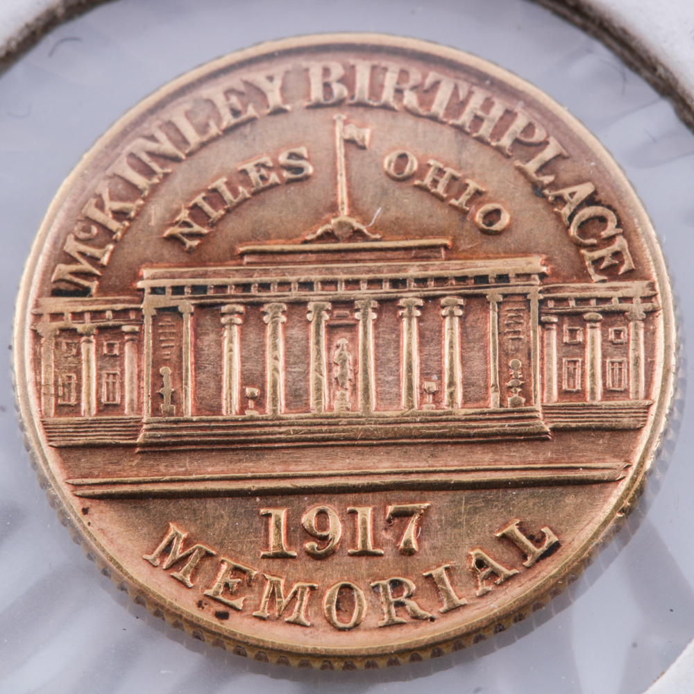 Rare 1917 $1 McKinley Commemorative Gold Coin