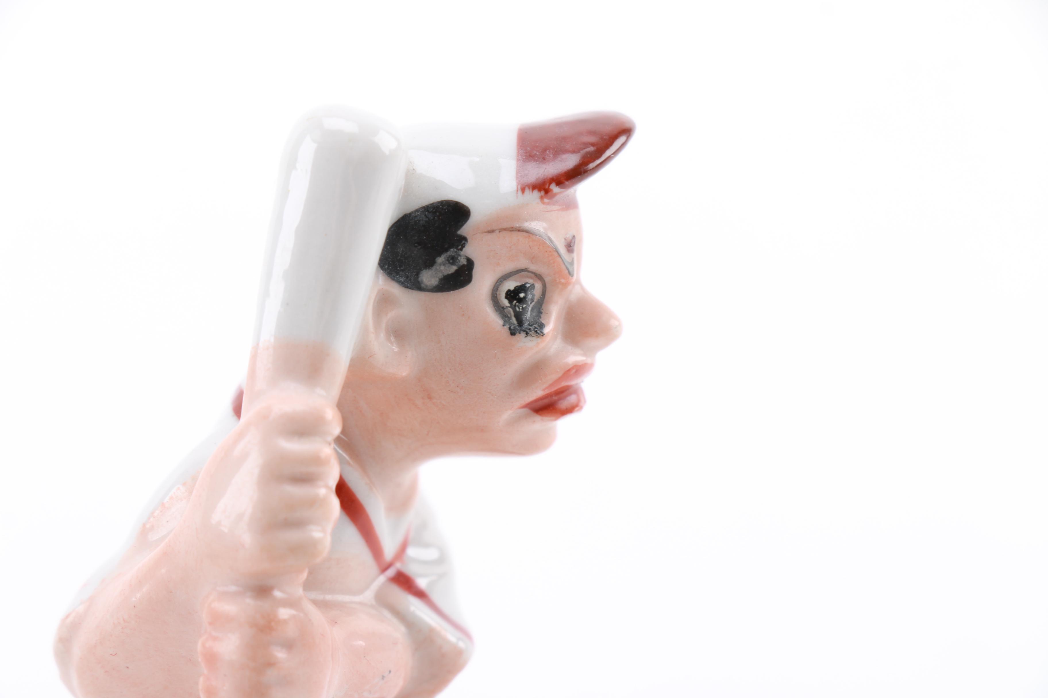 Japanese Ceramic Baseball Player Figurines