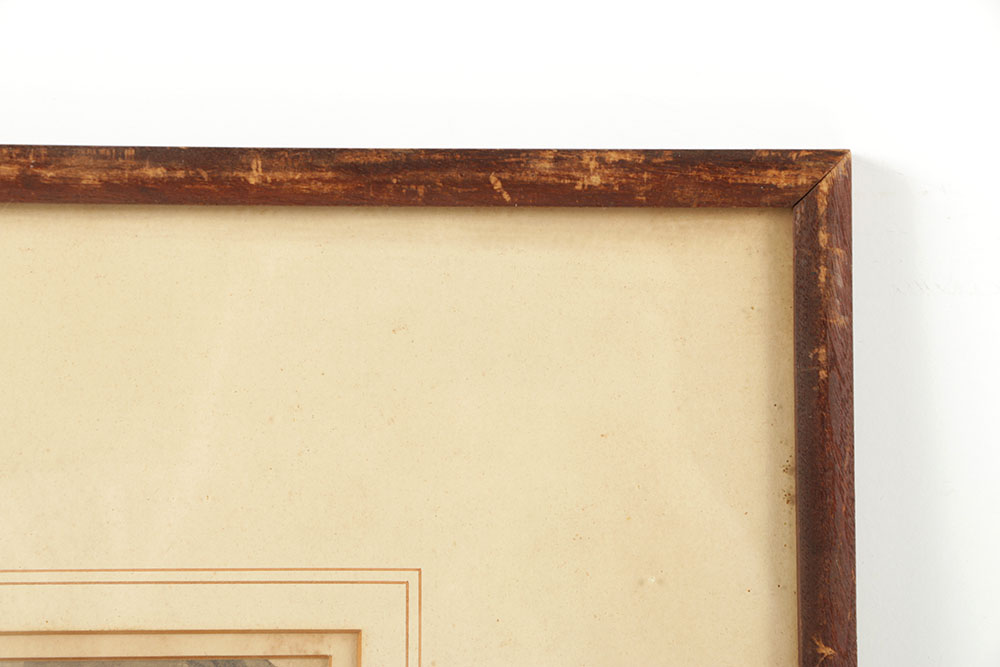 Josef Presser Mixed Media Drawing on Paper Portrait of Man