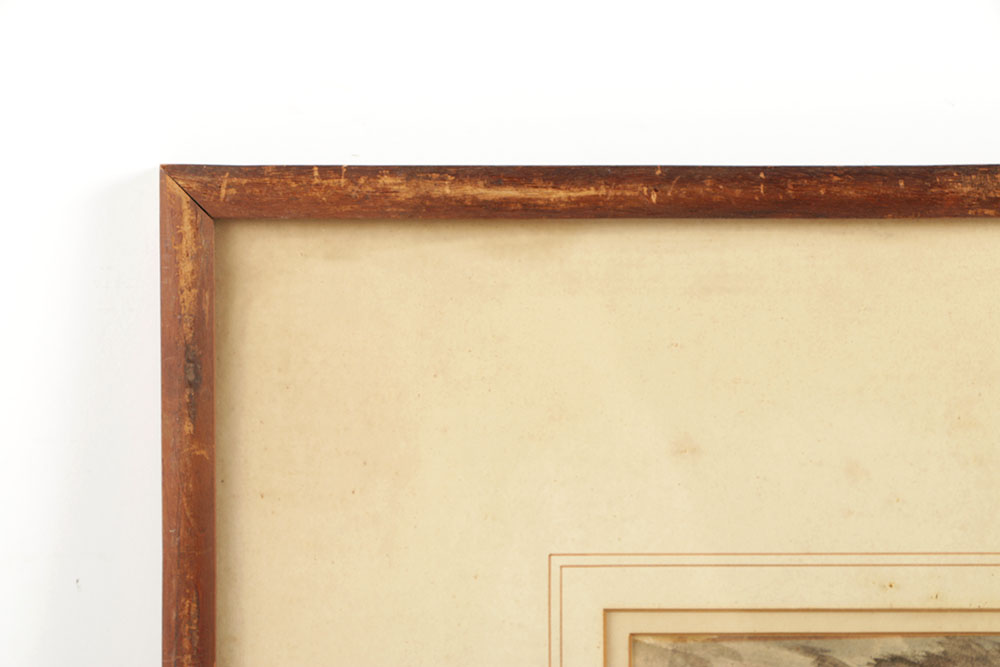 Josef Presser Mixed Media Drawing on Paper Portrait of Man