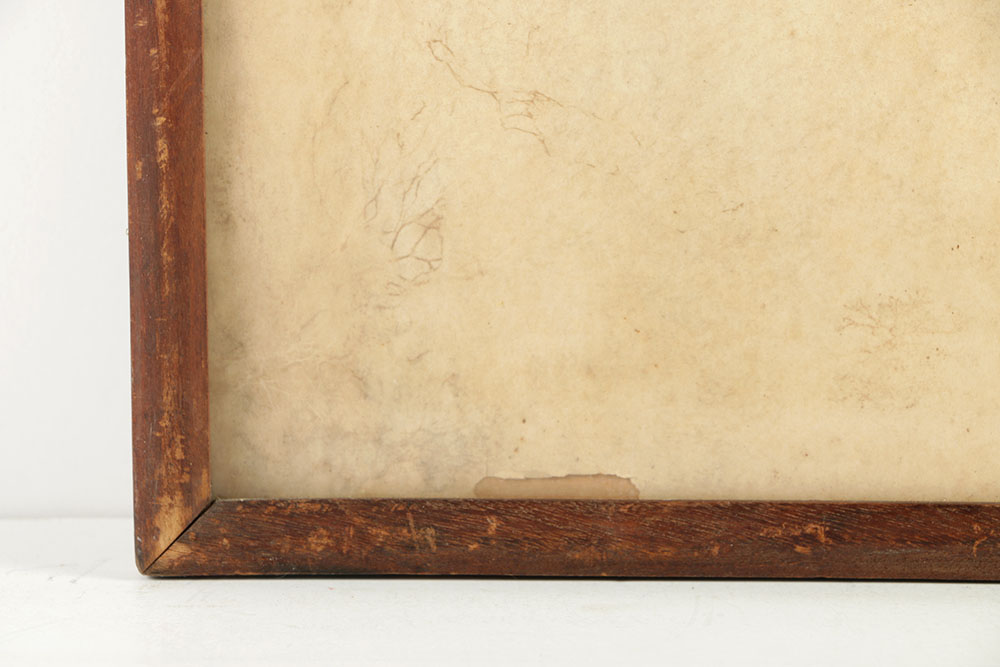 Josef Presser Mixed Media Drawing on Paper Portrait of Man