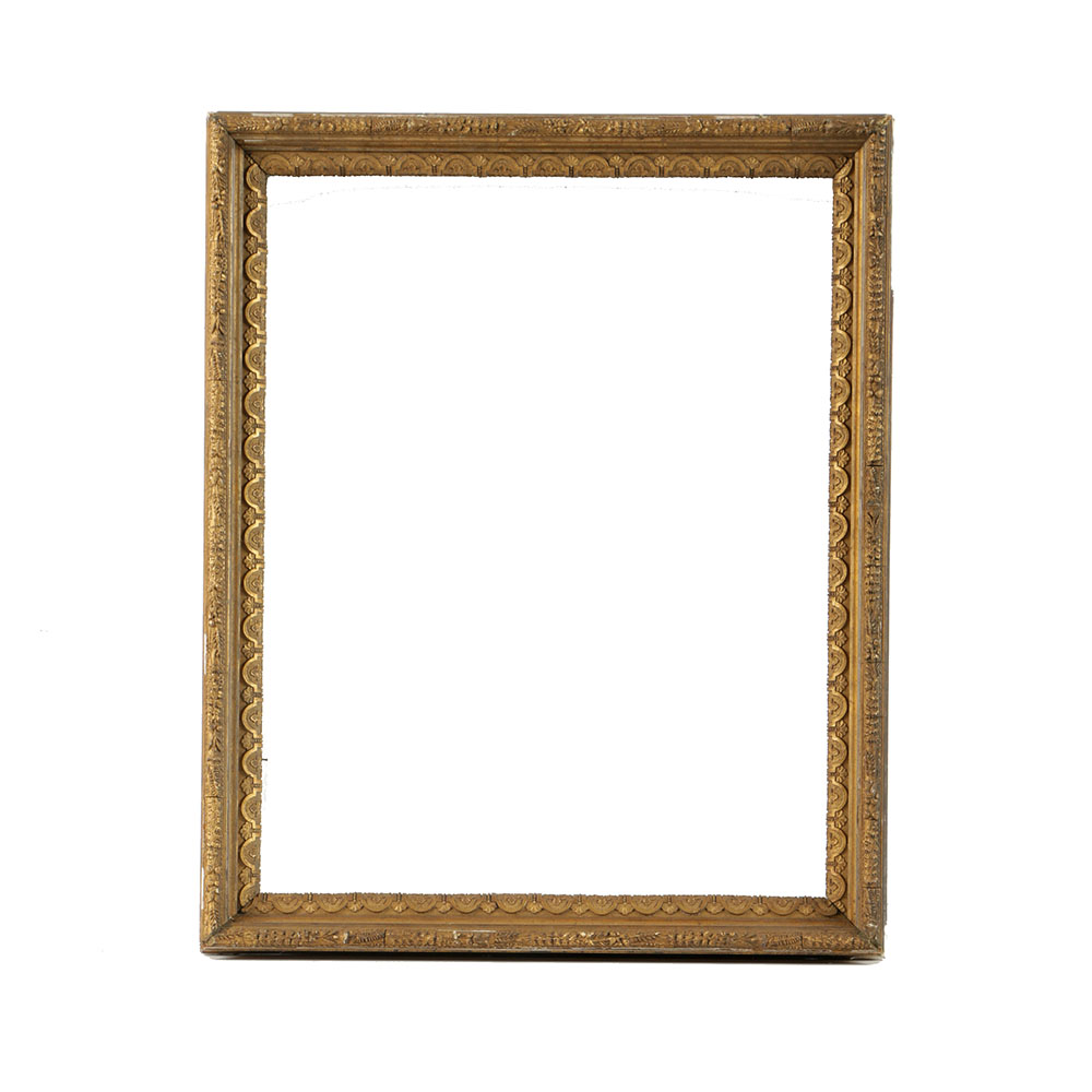 19th-Century Gilt and Gesso Italian Style Frame
