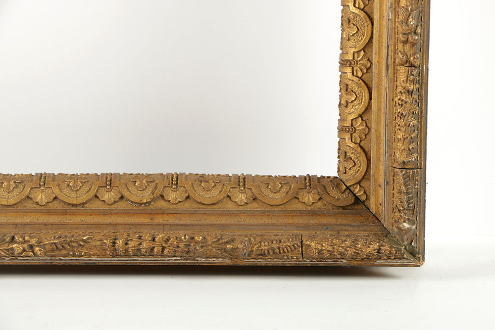 19th-Century Gilt and Gesso Italian Style Frame