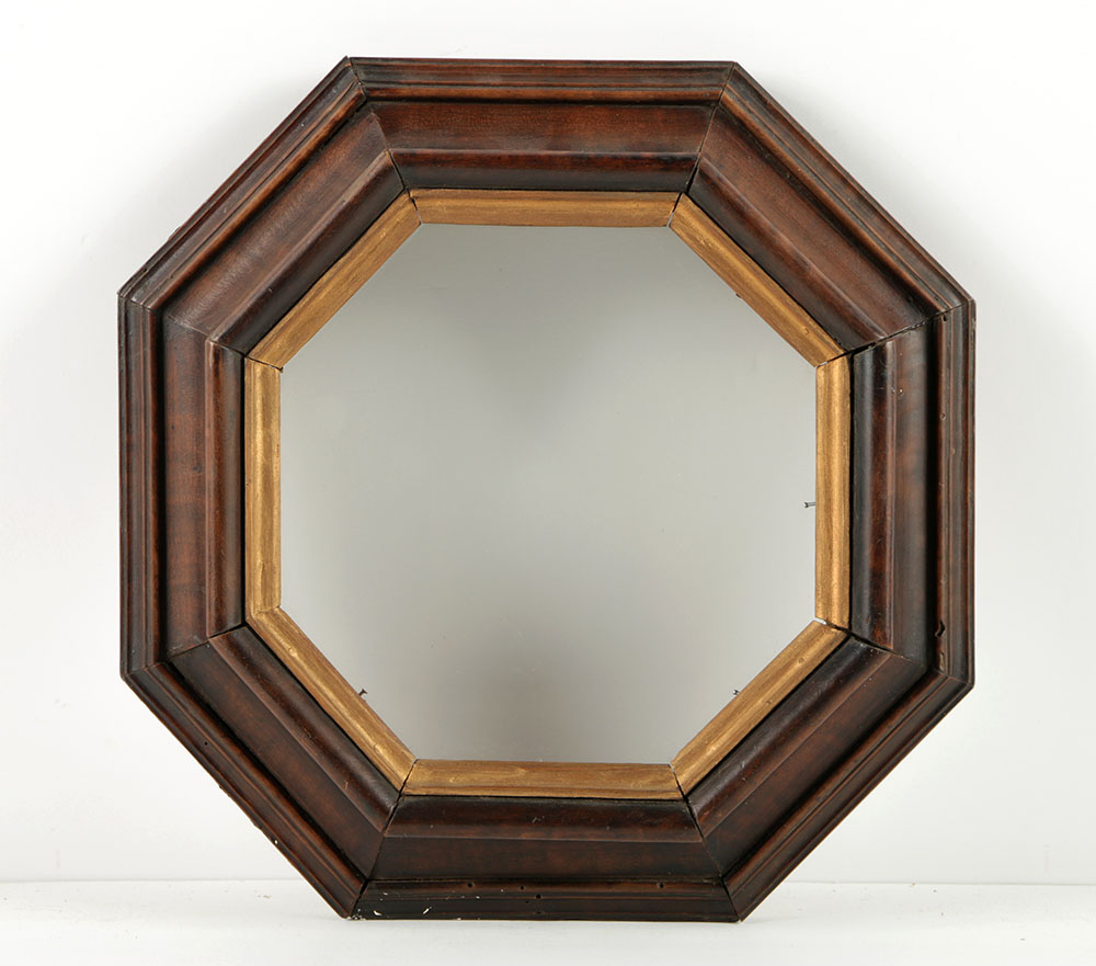 19th-Century German Wooden Octagon Frame