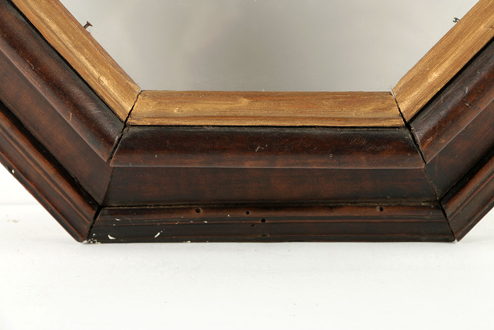 19th-Century German Wooden Octagon Frame