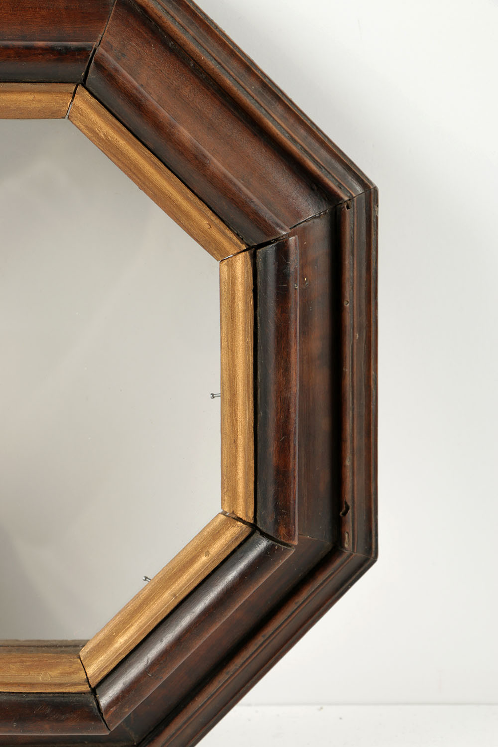 19th-Century German Wooden Octagon Frame
