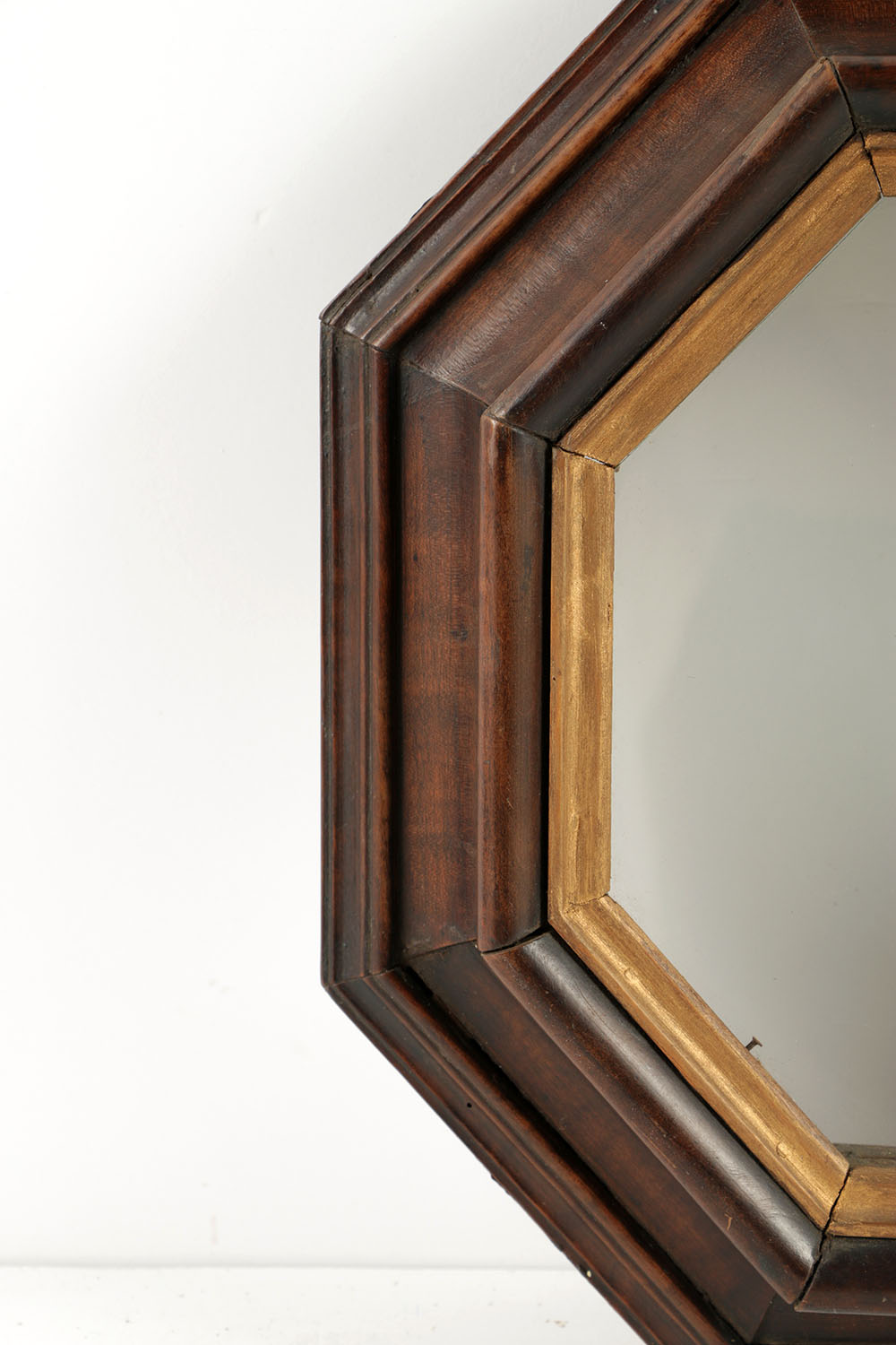 19th-Century German Wooden Octagon Frame