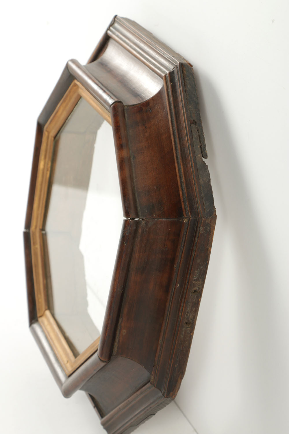 19th-Century German Wooden Octagon Frame