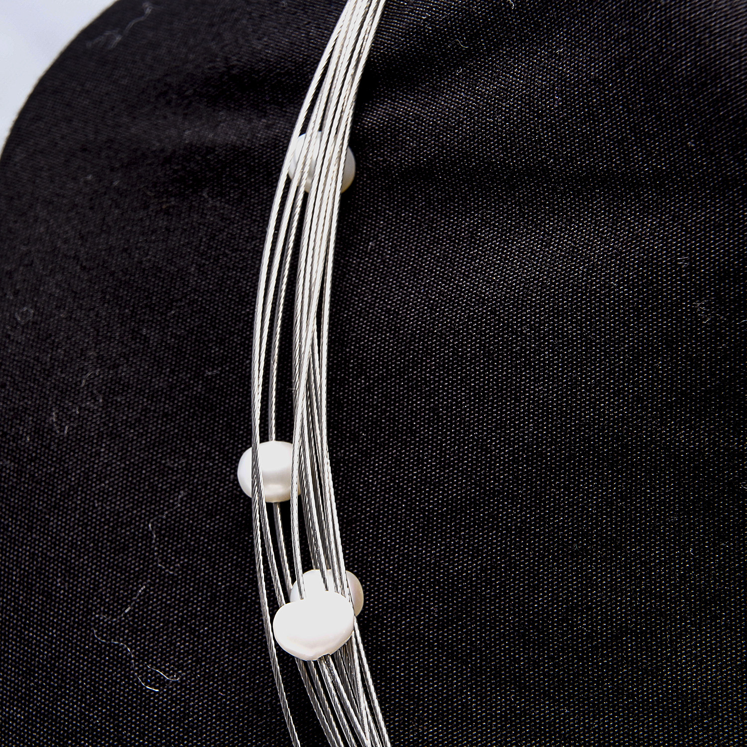 Contemporary Freshwater Pearl and Sterling Silver Statement Necklace