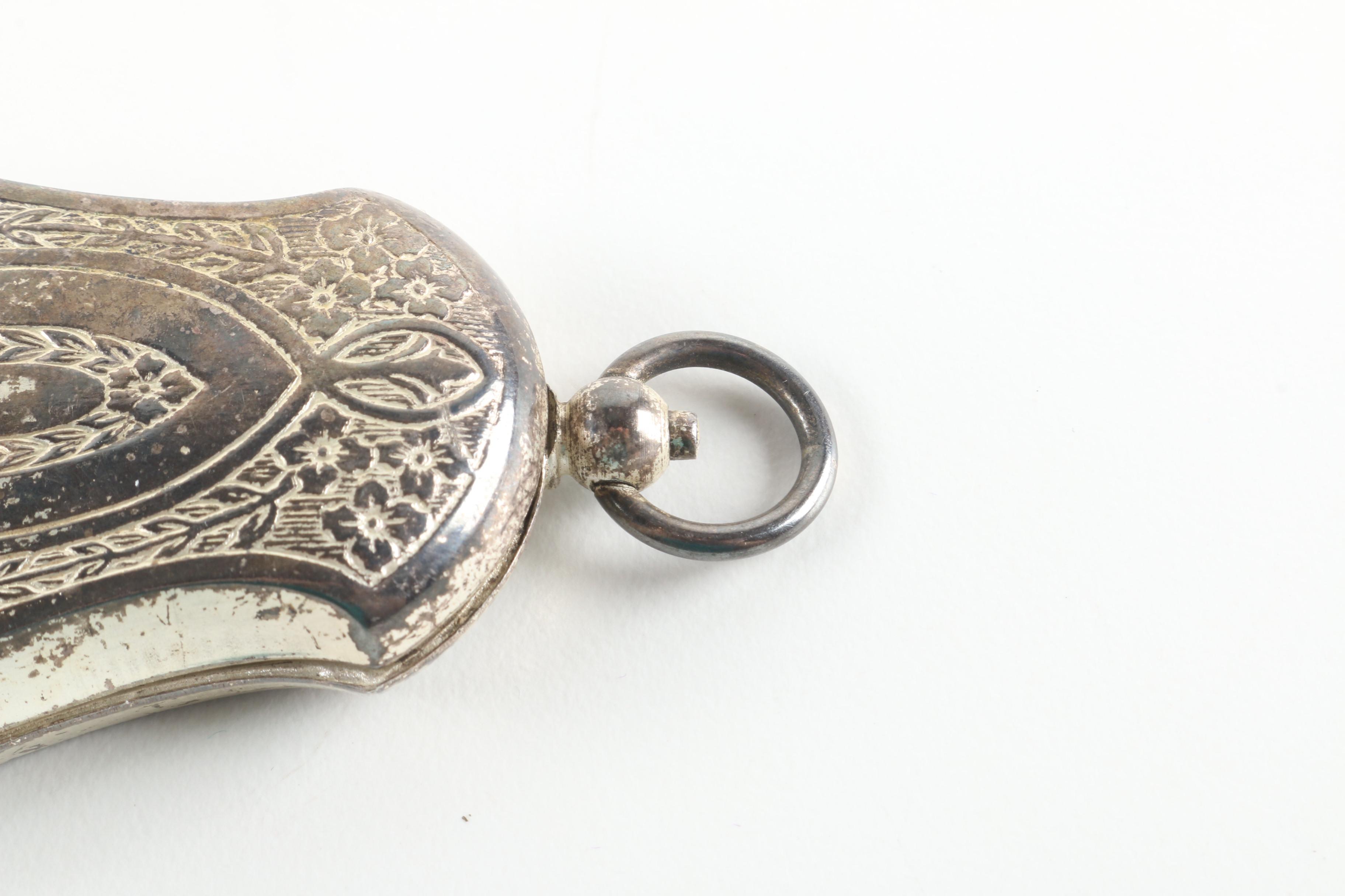 Floral Coin Locket Pendant