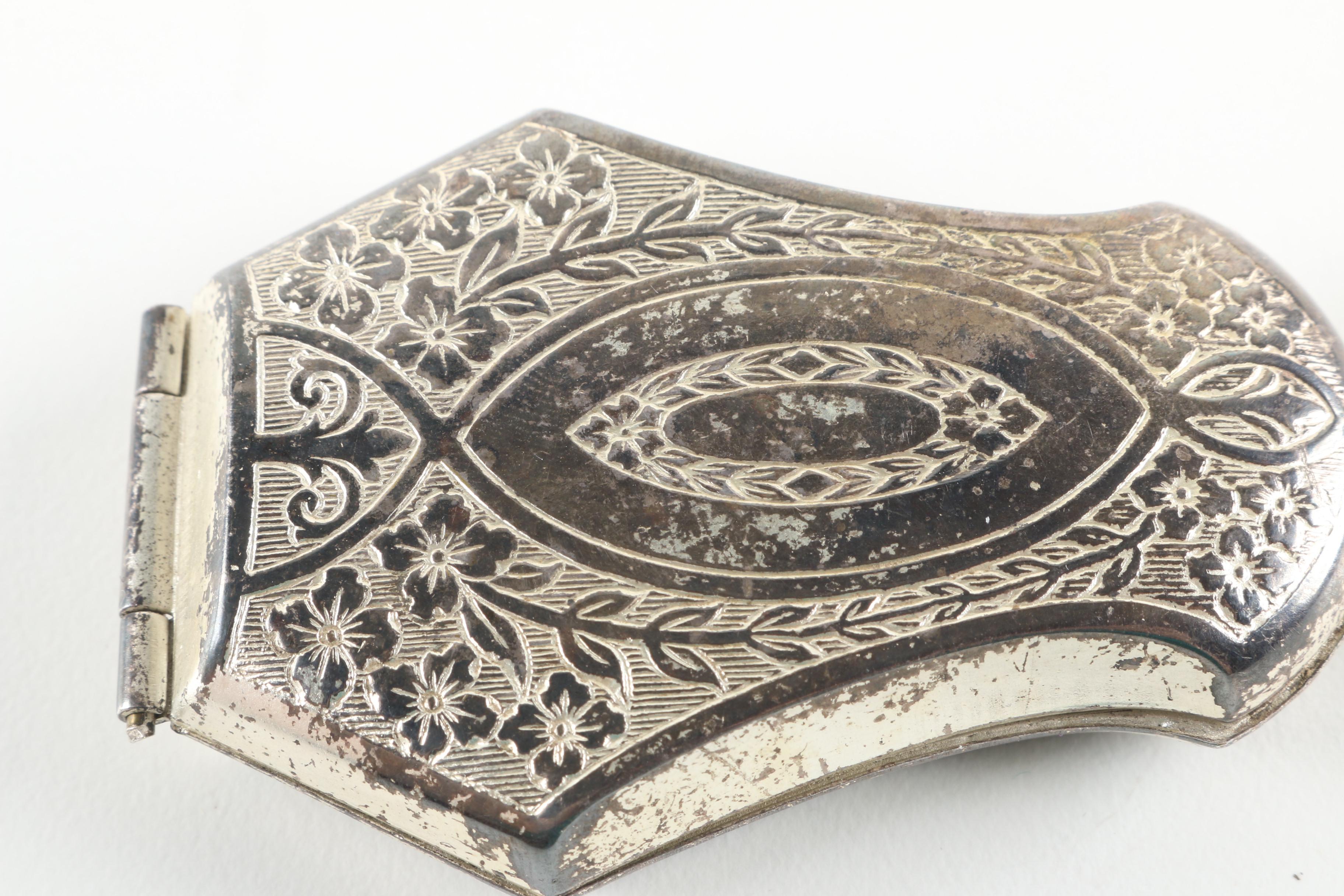 Floral Coin Locket Pendant