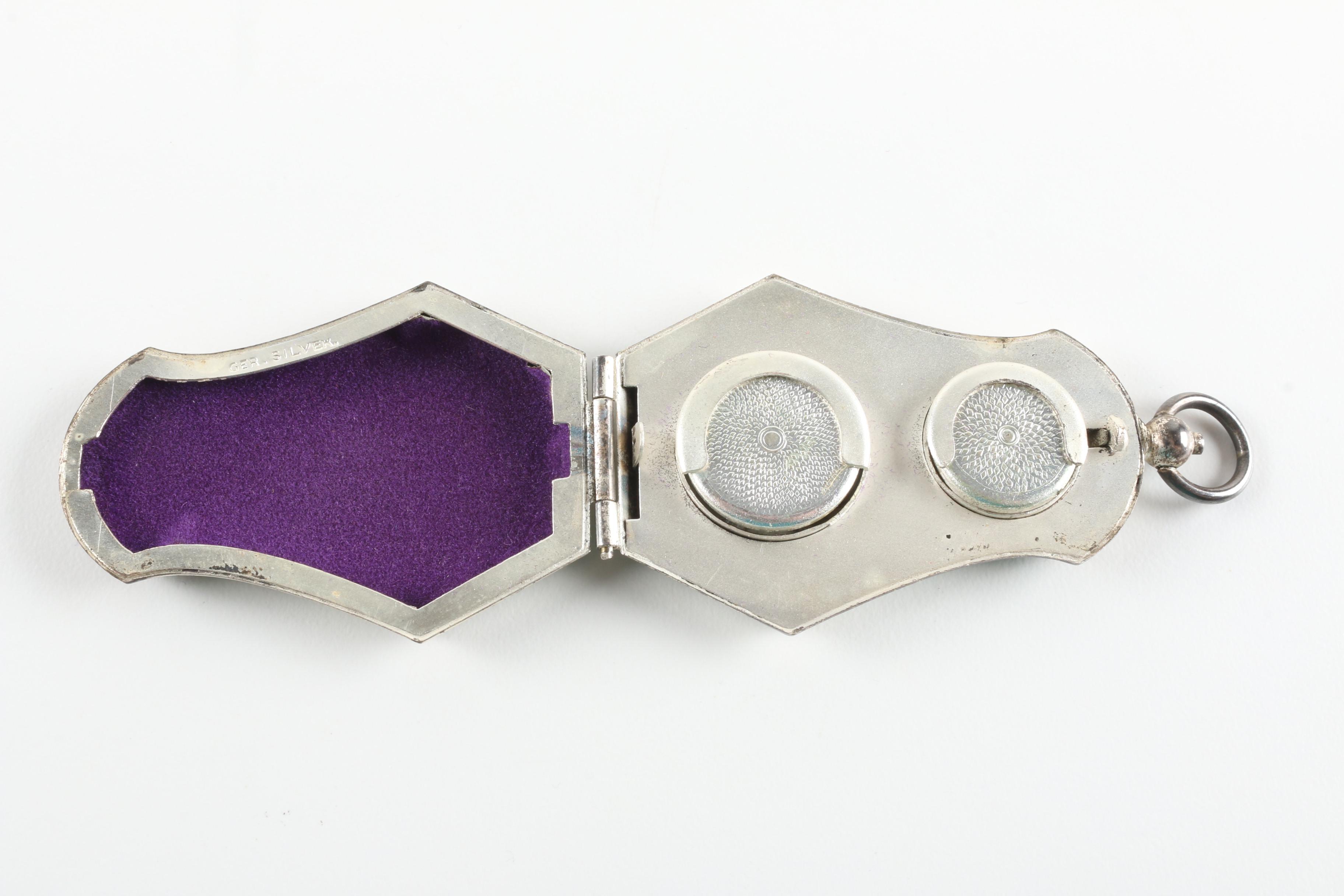 Floral Coin Locket Pendant