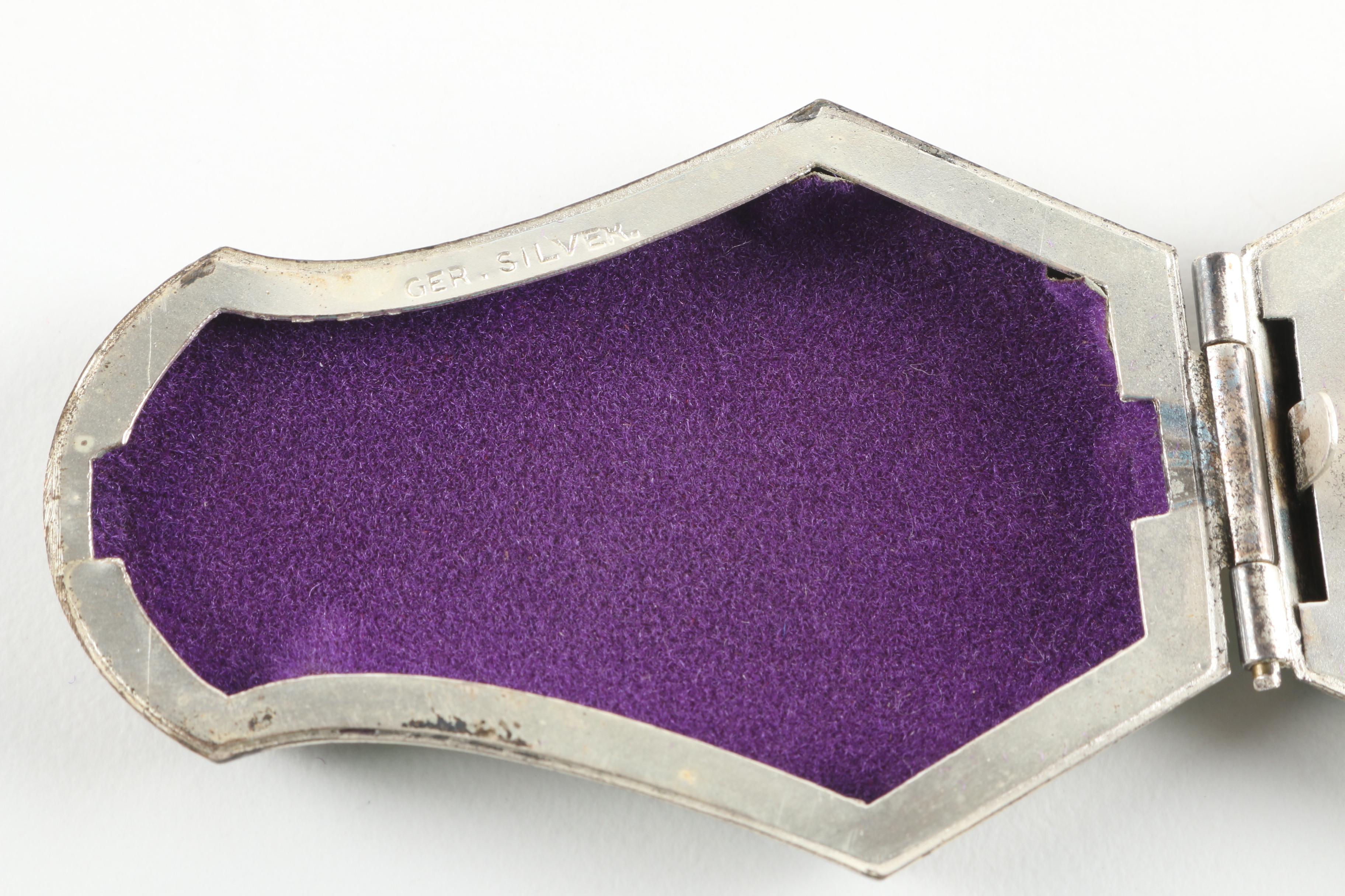 Floral Coin Locket Pendant