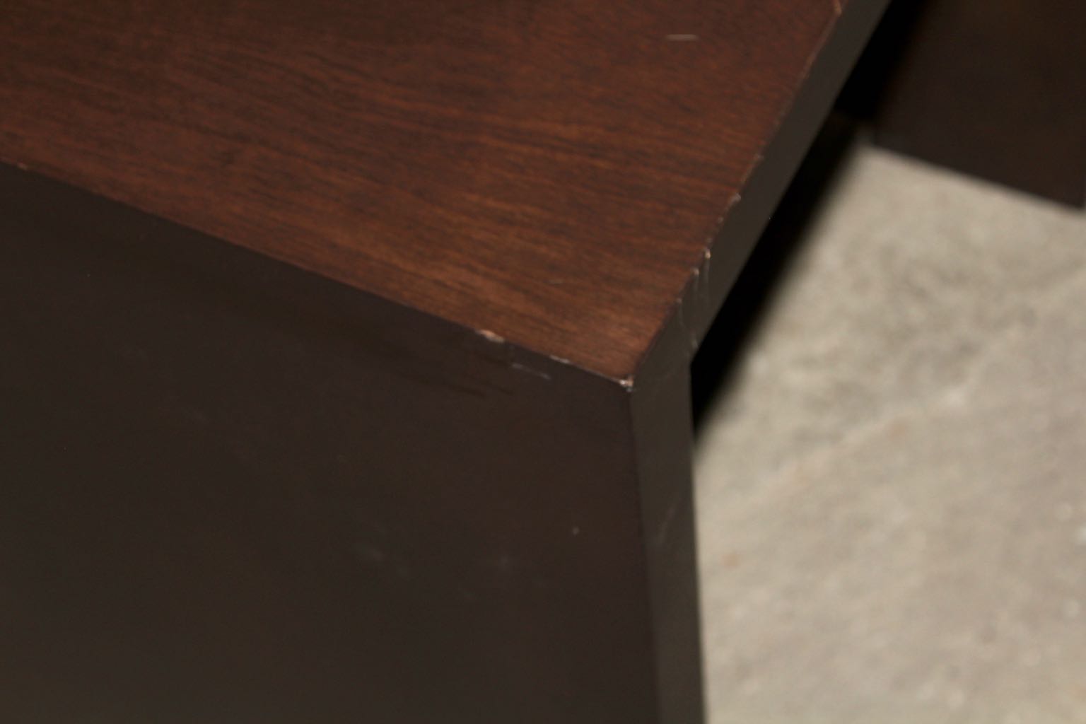 Contemporary Wood Veneer U-Shape Accent Table