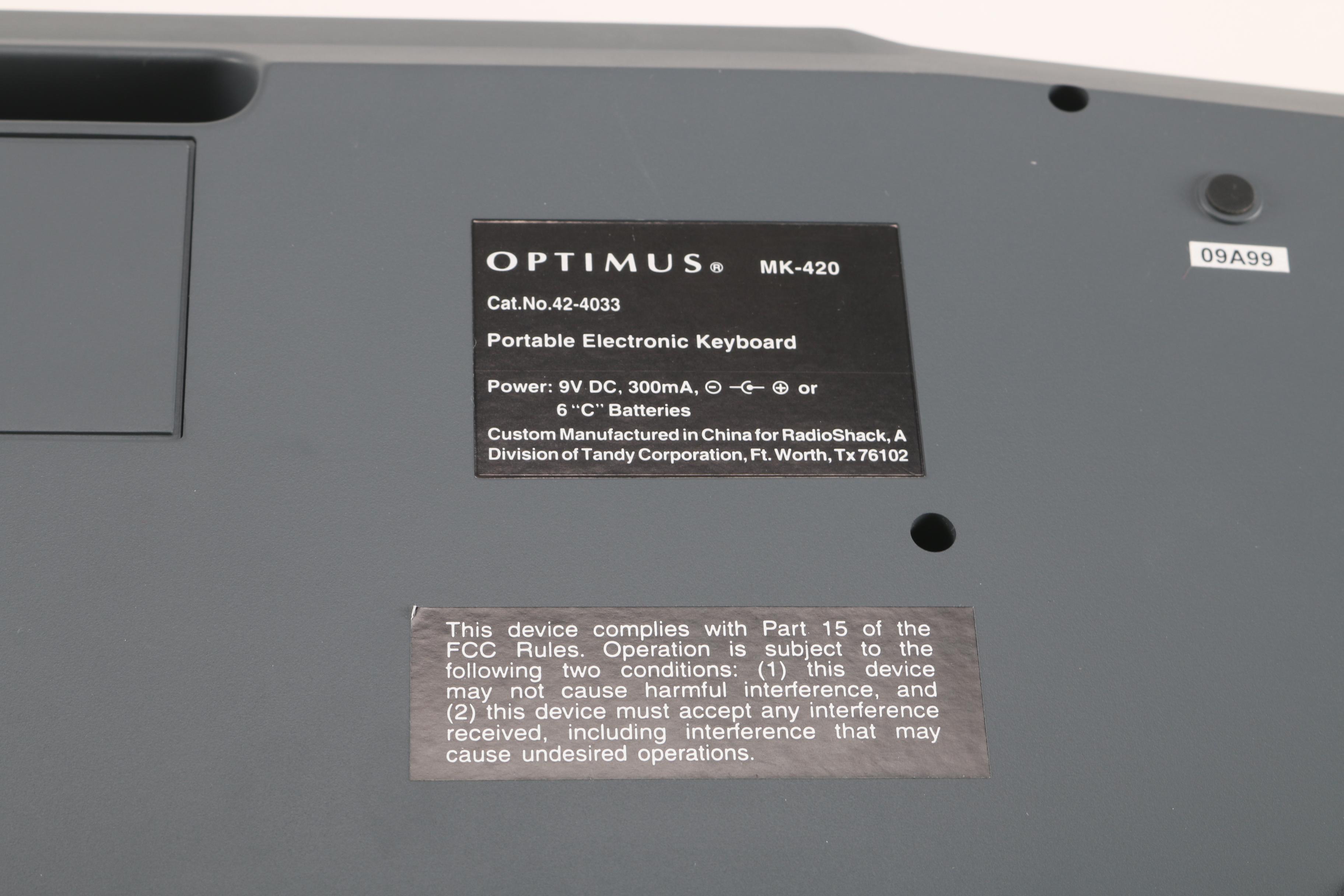 Optimus Eight-Note Polyphonic Portable Keyboard