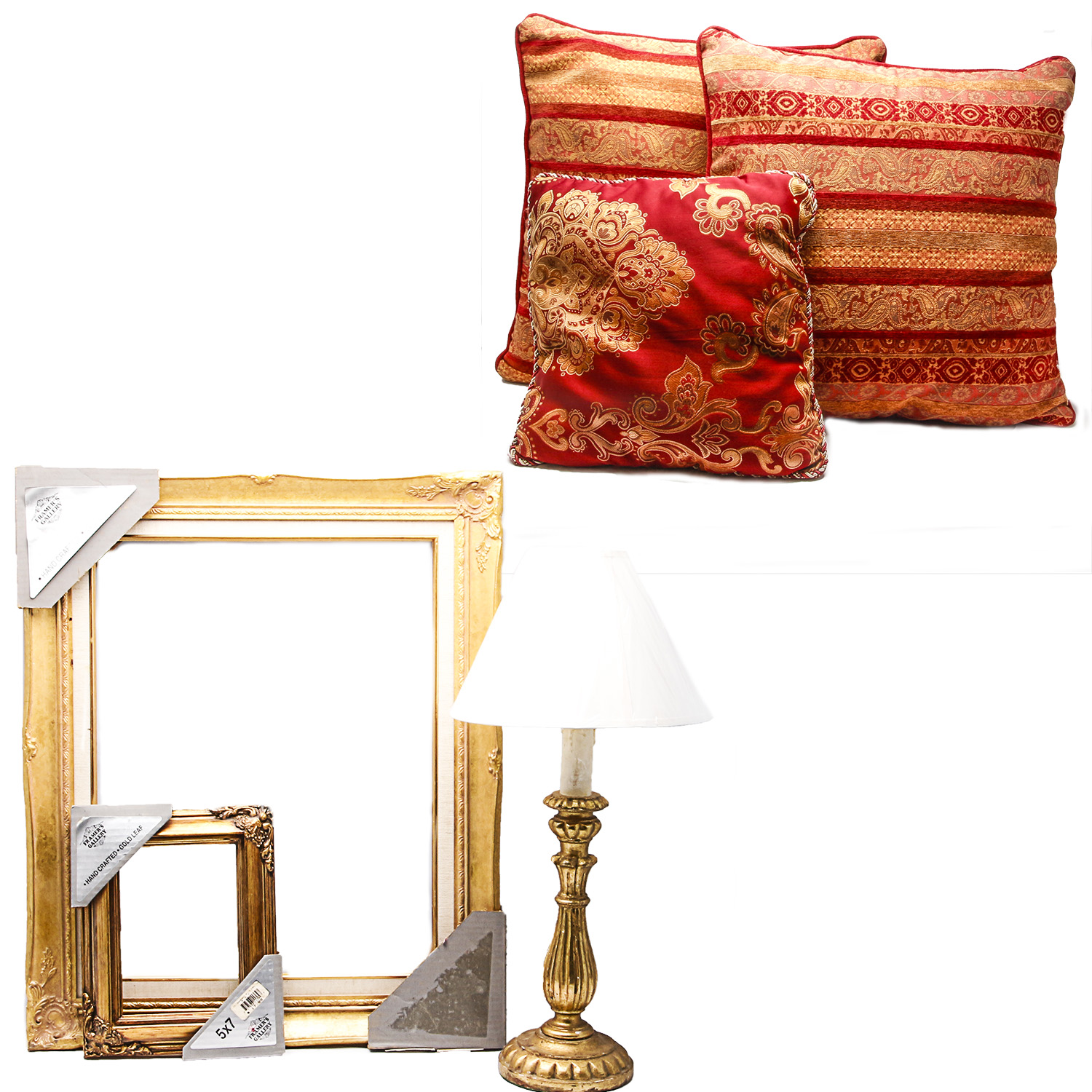 Collection of Home Decor and Gold Leaf Frames